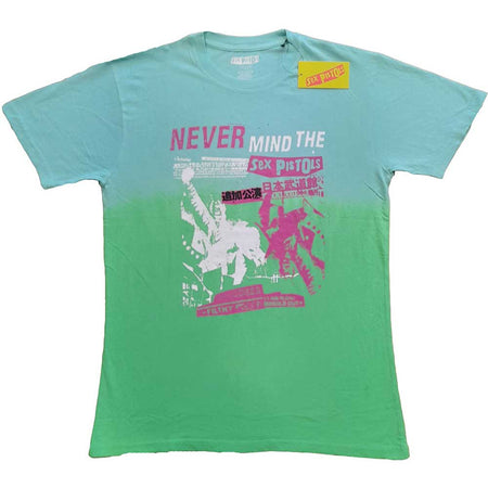 Sex Pistols - Dip-Dye Japan-Never Mind The Bollocks  - Green T-shirt