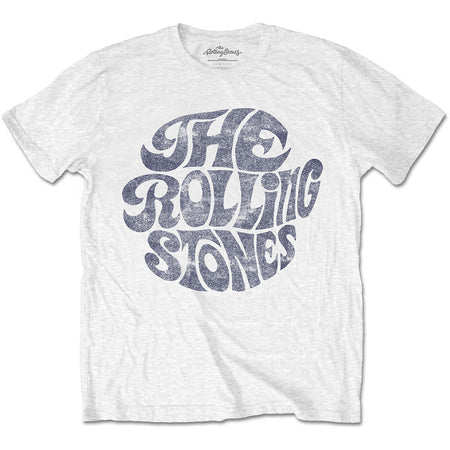 The Rolling Stones - Vintage 1970's Logo - White T-shirt