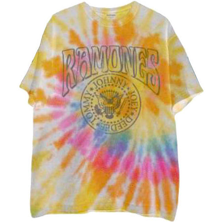 The Ramones - Crest Psych - Yellow Dip Dye  T-shirt