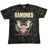 The Ramones - Eagle - Black Dip Dye  T-shirt