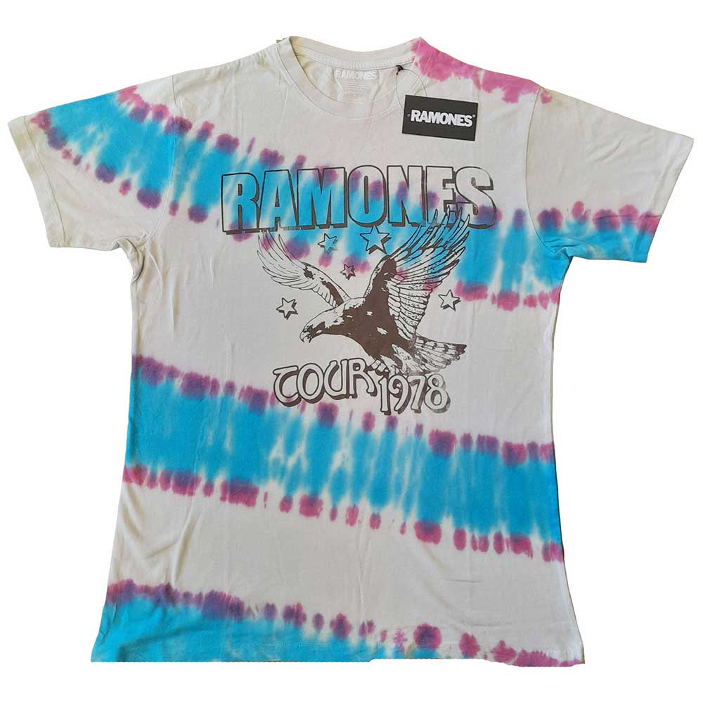 The Ramones - Eagle - Natural Dip Dye  T-shirt