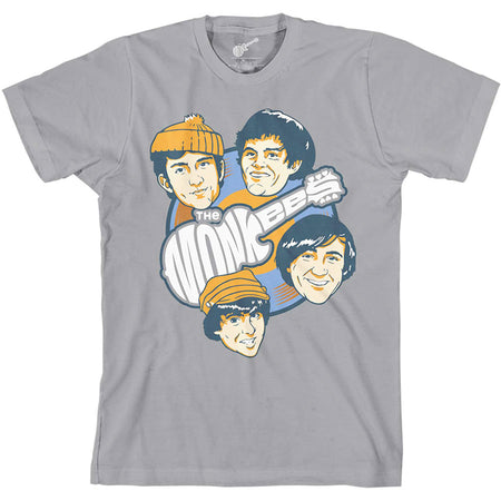 The Monkees - Vinyl Heads - Grey t-shirt