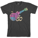 The Monkees - Guitar Discography with Tour backprint - Black t-shirt
