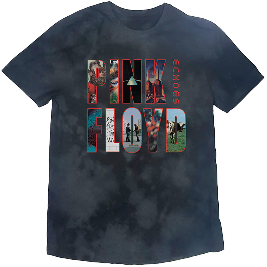 Pink Floyd - Echoes Album Montage - Dip Dye  Black t-shirt