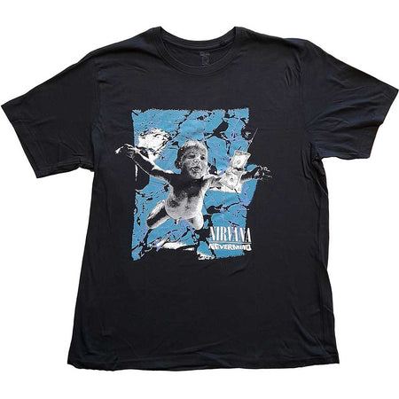 Nirvana - Kurt Cobain-Cracked-Nevermind - Black t-shirt