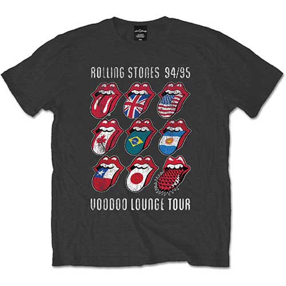 The Rolling Stones - Voodoo Lounge Tongues - Charcoal Grey t-shirt