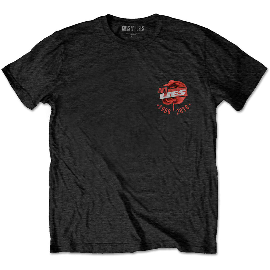 Guns N Roses -Lies Repeat 30 Years with Back print - Black t-shirt