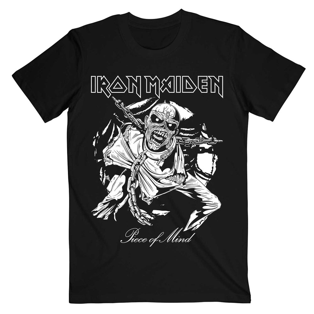 Iron Maiden - Piece Of Mind Mono Eddie - Black T-shirt