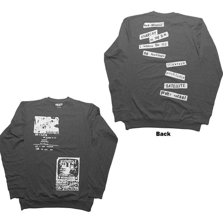 Sex Pistols - 100 Club -Longsleeve Charcoal Grey t-shirt