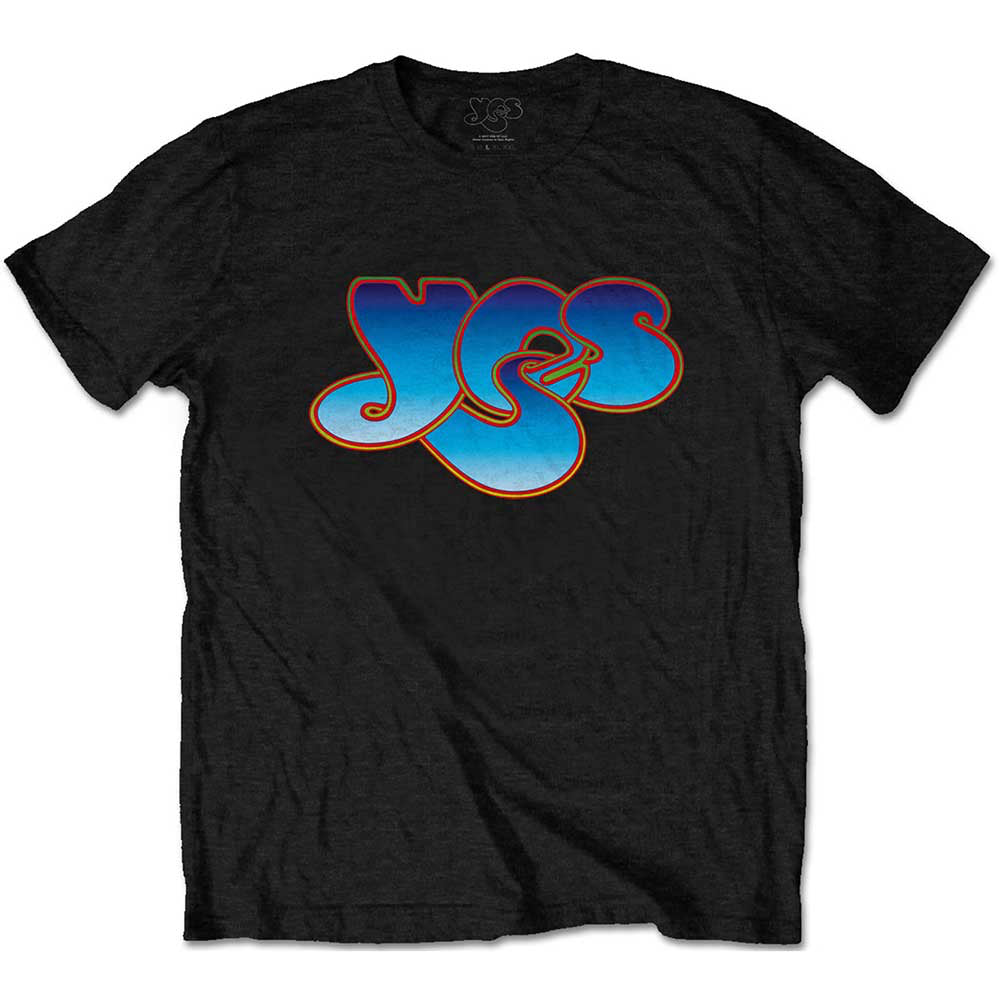 Yes - Classic Blue Logo - Black t-shirt