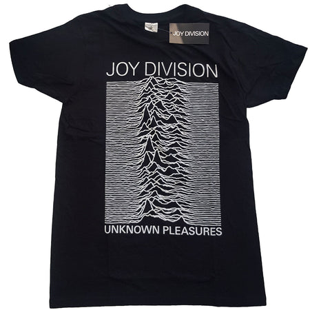 Joy Division - Unknown Pleasures-White On Black - Black T-shirt