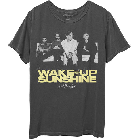 All Time Low - Faded Wake Up Sunshine - Charcoal Grey T-shirt