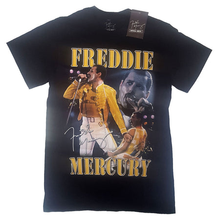 Queen - Freddie Mercury-Live Homage - Black t-shirt