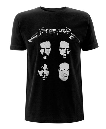 Metallica - 4 Faces with Back print - Black t-shirt
