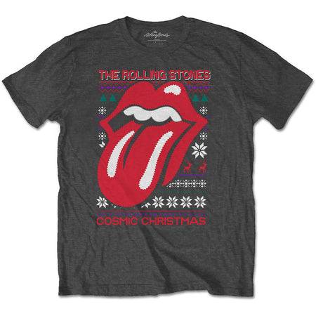 The Rolling Stones - Cosmic Christmas - Charcoal Grey T-shirt