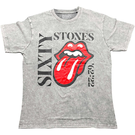 The Rolling Stones - Sixty Vertical - Dip Dye Grey t-shirt