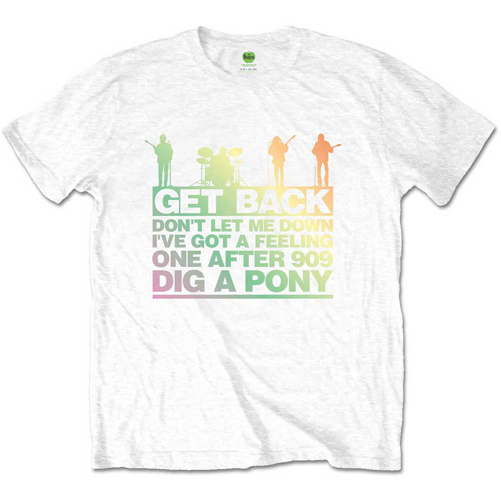 The Beatles - Get Back Gradient - White T-shirt