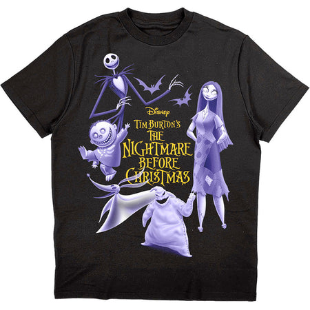 The Nightmare Before Christmas - Purple Characters - Black t-shirt