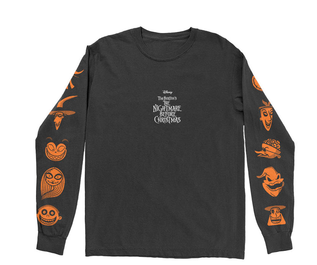 The Nightmare Before Christmas - All Characters Orange-Longsleeve t-shirt