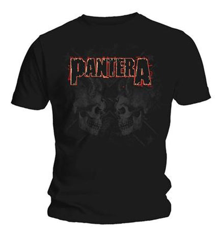 Pantera - Watermarked Skulls - Black t-shirt