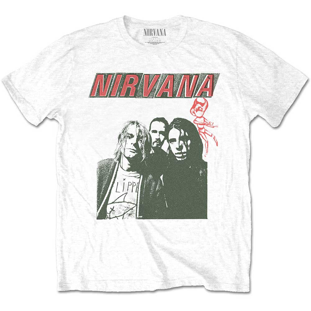Nirvana - Kurt Cobain - Flipper - White t-shirt