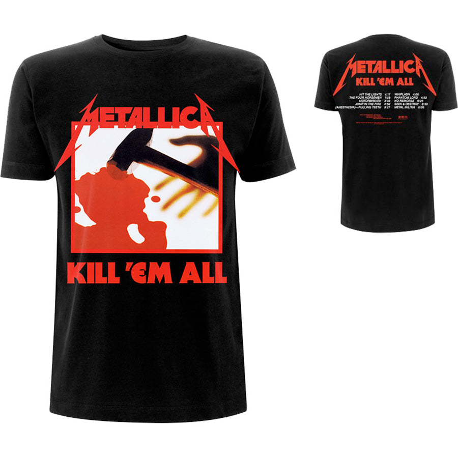 Metallica - Kill Em All Tracks with Backprint - Black t-shirt