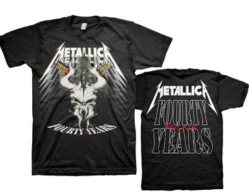 Metallica - 40th Anniversary Fourty Years with Back print - Black t-shirt