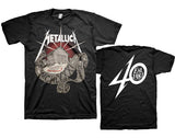Metallica - 40th Anniversary Garage with Back print - Black t-shirt