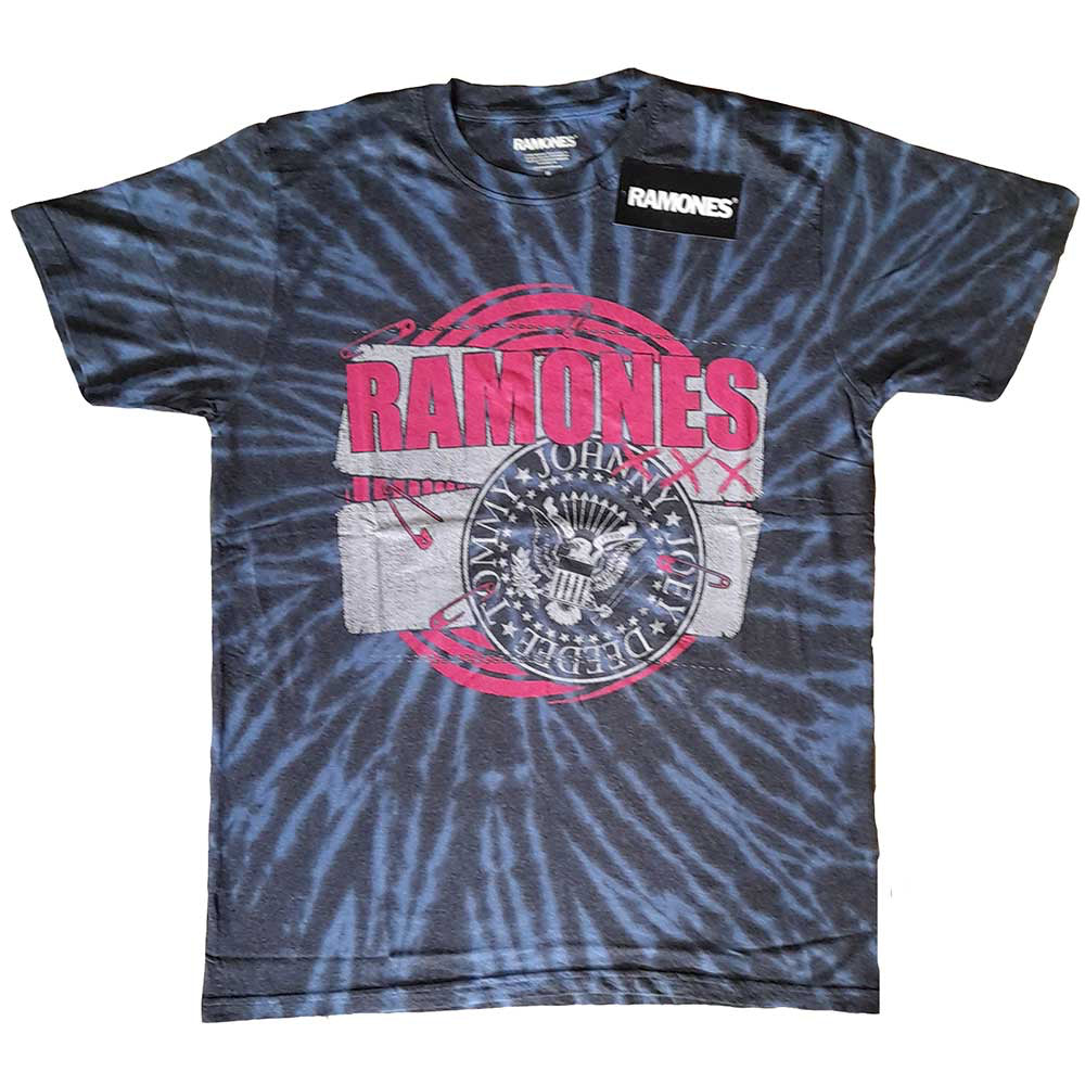 Ramones - Punk Patch - Blue Tie Dye  t-shirt