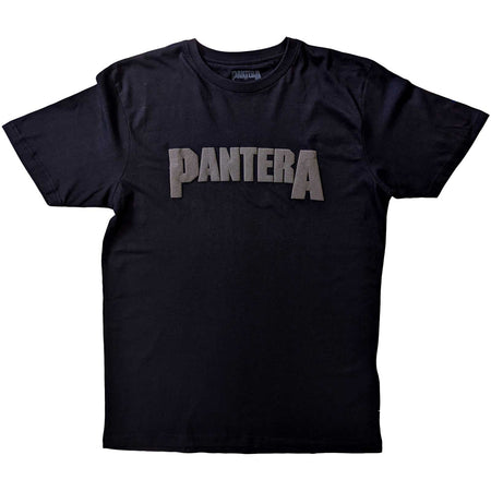 Pantera - Leaf Skull Hi Build Logo -  Black t-shirt