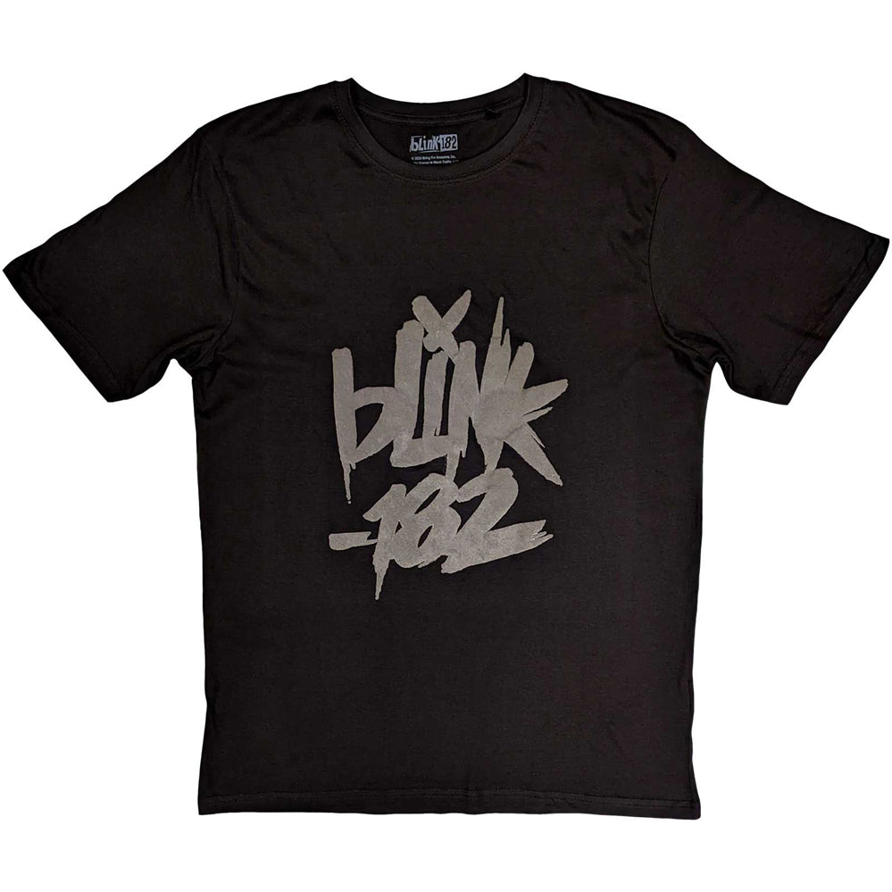 Blink 182 - Neon Logo Hi Build Logo -  Black t-shirt