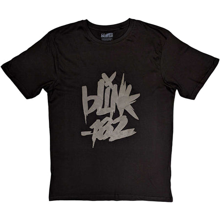Blink 182 - Neon Logo Hi Build Logo -  Black t-shirt
