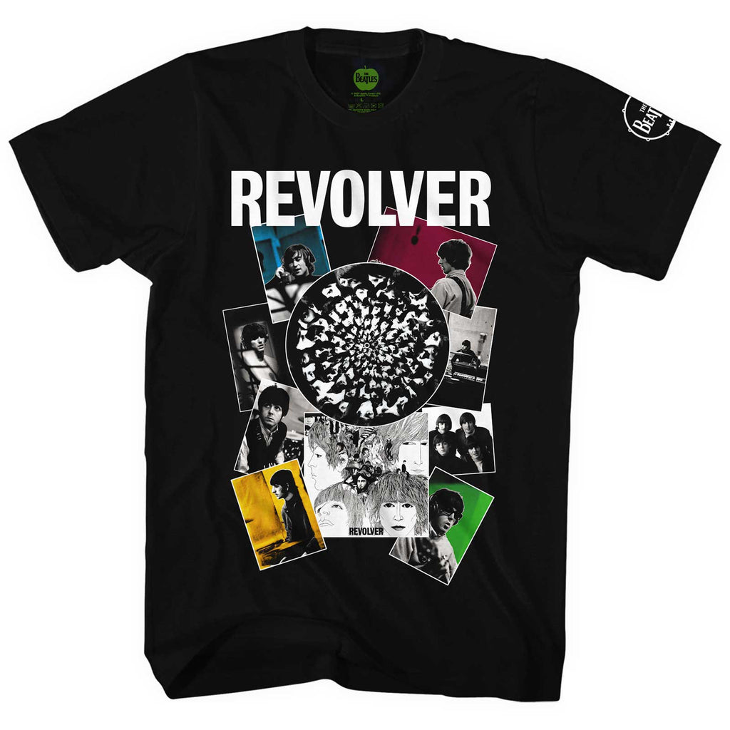 The Beatles -  Revolver Montage - Black t-shirt