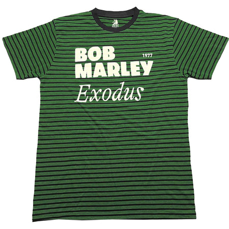 Bob Marley - Exodus - Striped Black & Green t-shirt