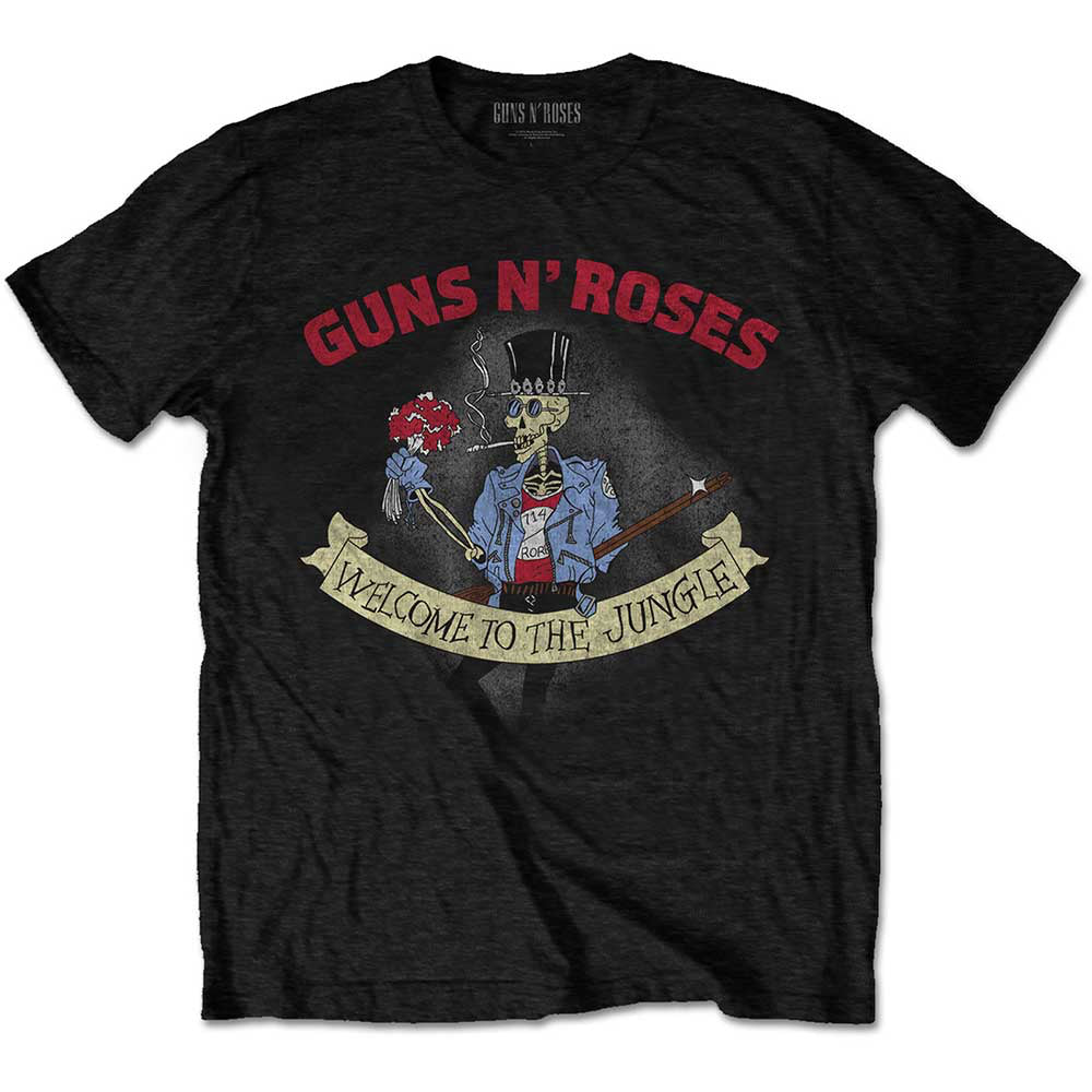 Guns N Roses - Skeleton Vintage - Black T-shirt