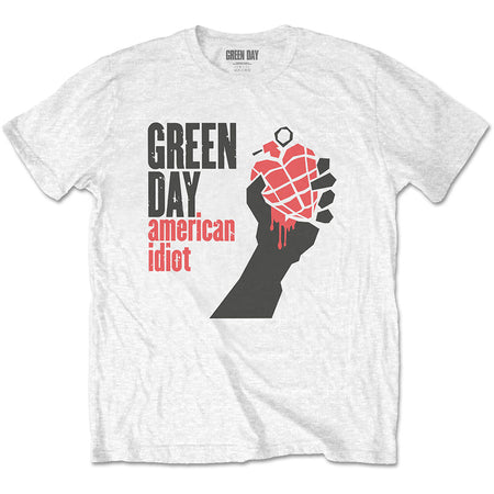 Green Day. - American Idiot - White  T-shirt
