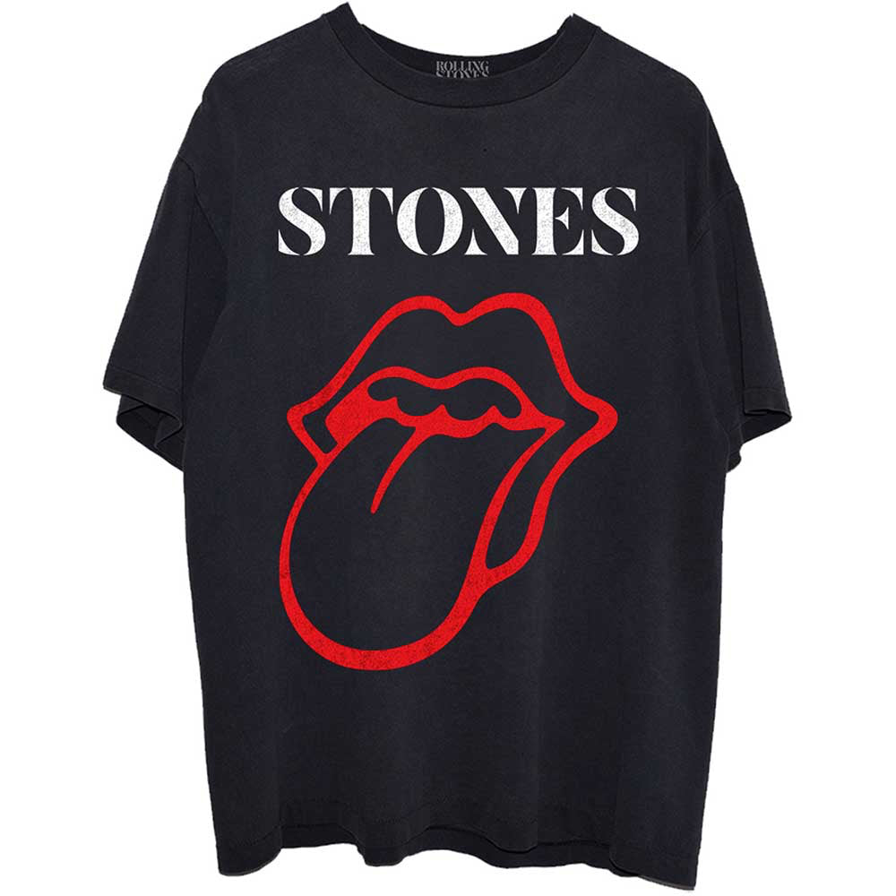 The Rolling Stones - Sixty Classic Vintage Tongue - Black t-shirt