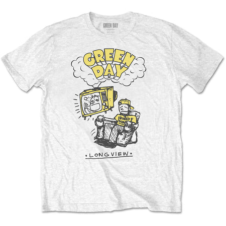 Green Day. - Longview Doodle - White  T-shirt