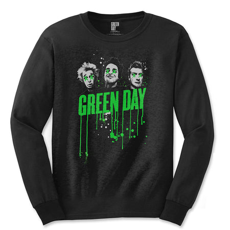 Green Day. - Drips - Longsleeve Black T-shirt