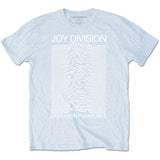Joy Division - Unknown Pleasures-White On Blue -  Blue T-shirt