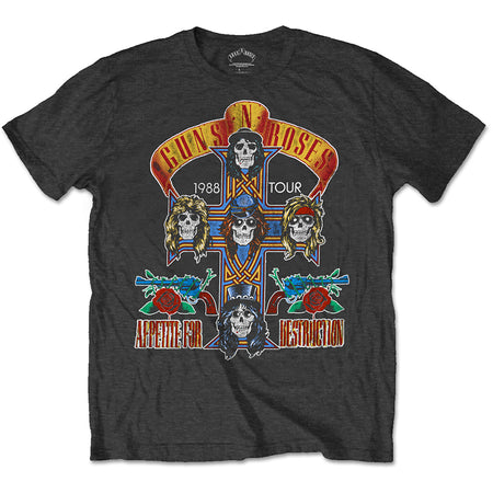 Guns N Roses - NJ Summer Jam 1988 Tour - Black t-shirt