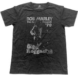 Bob Marley - -Hawaii-Vintage Live -Black Label Designer Black t-shirt