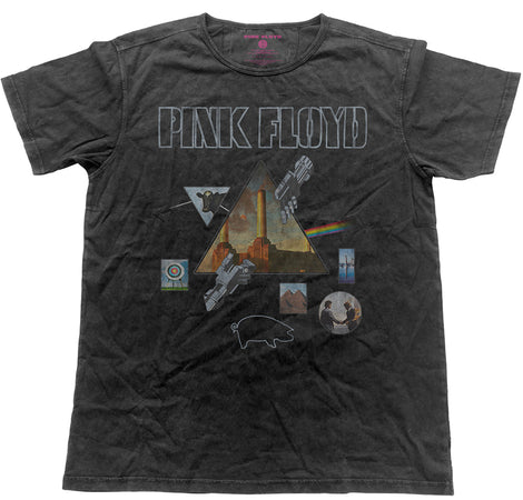 Pink Floyd - Vintage Montage - Black Label Designer Black t-shirt
