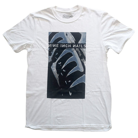 Nine Inch Nails - Pretty Hate Machine with Backprint - White T-shirt