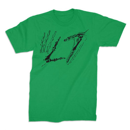 L7 Skeleton Hand Logo-Green  t-shirt