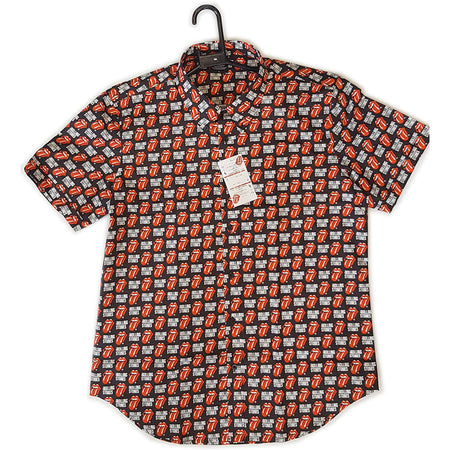 Rolling Stones - Tongue and Text - Casual Button Down Shirt