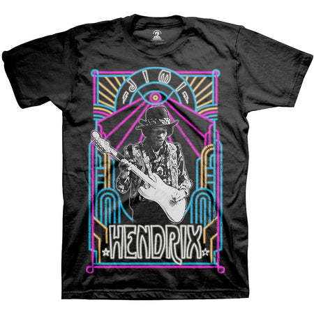 Jimi Hendrix - Electric Ladyland Neon - Black t-shirt