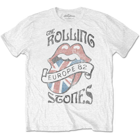 The Rolling Stones - Europe 82 - White  T-shirt