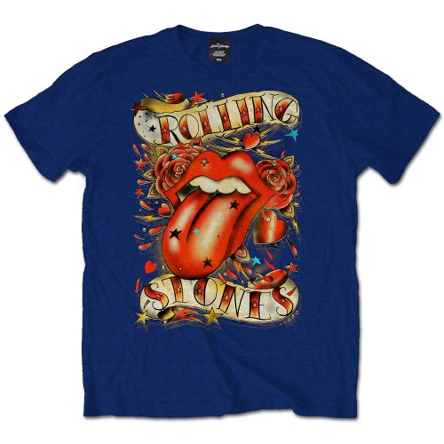 The Rolling Stones - Tongue and Stars - Navy Blue T-shirt