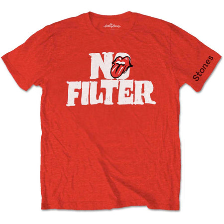 The Rolling Stones - No Filter Logo - Red T-shirt